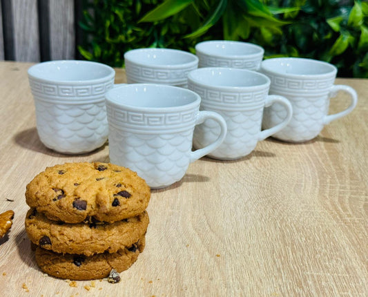 Service à café blanc simple مدموج