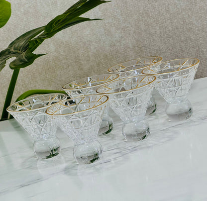Service à Coupes à glace 6 pièces en Verre