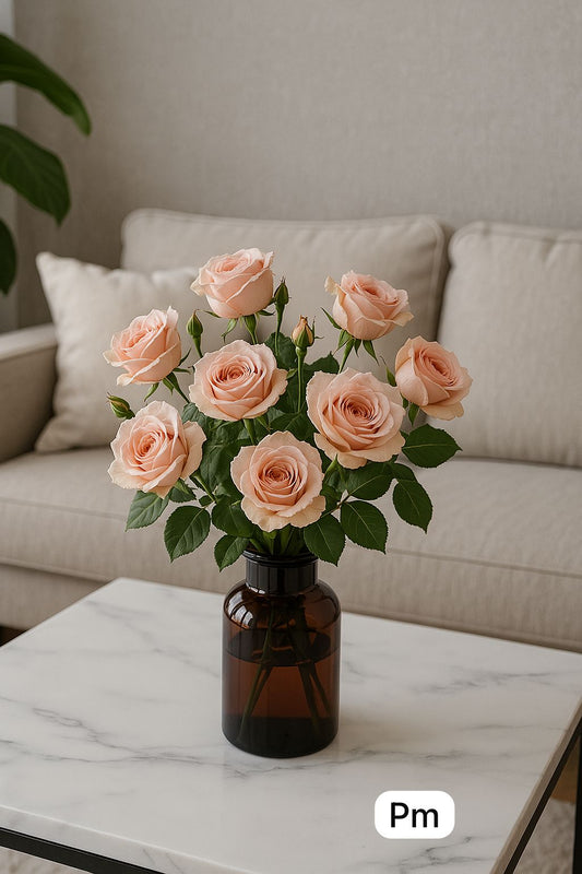 Vase en verre marron