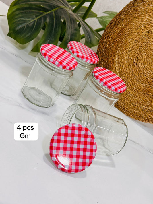 4 Boîtes a Épice en Verre