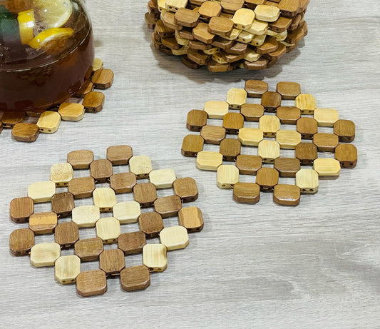Sous Plat 6 pcs en Bois