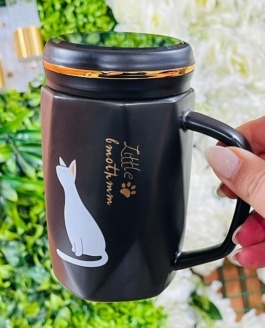 Tasse à café en céramique كأس بغطاء