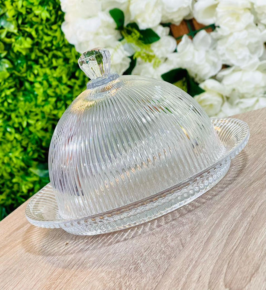 support à  gâteau en verre