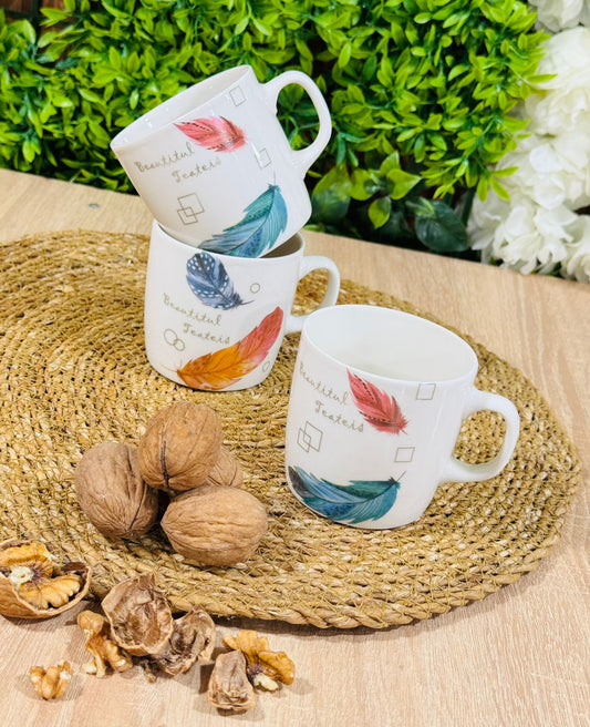 3 tasses كيسان ريشة