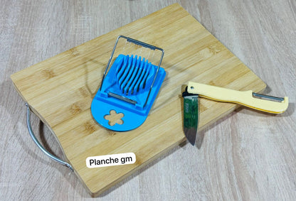 Pack Planche + éplucheur  de pomme de terre + Coupe-oeufs ادوات مطبخ