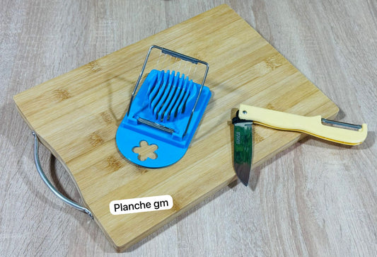 Pack Planche + éplucheur  de pomme de terre + Coupe-oeufs ادوات مطبخ
