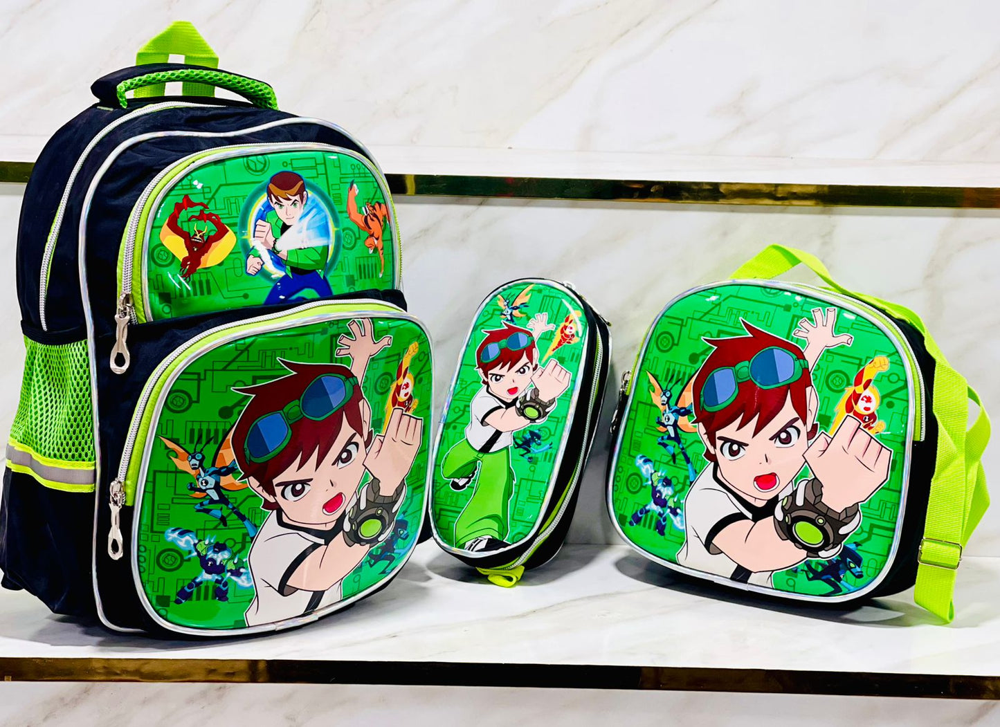 3 pièces Sac à dos bandoulière et trousse
