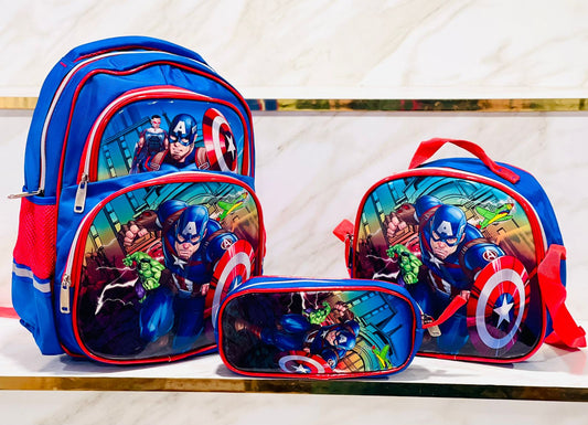 3 pièces Sac à dos bandoulière et trousse