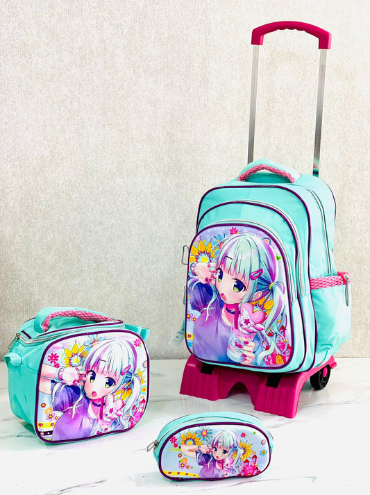 Cartable à roulettes - Sets de Sacs à Dos Chariot