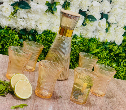 Service à Eau 7 Pièces en Verre