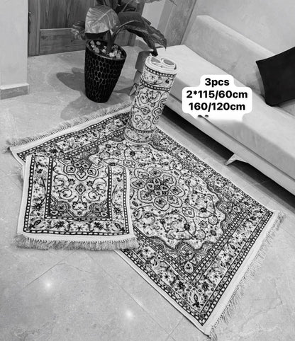 Tapis 3 pièces  النقشة واللون مدموجة