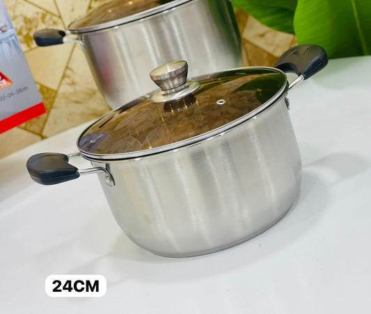 faitout inox 24cm طنجرة