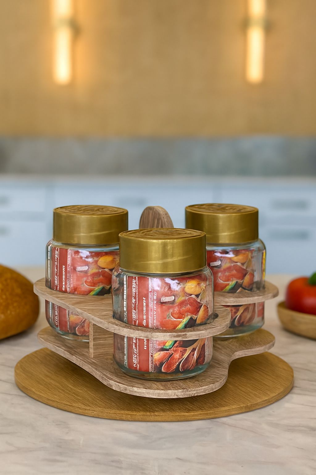 porte épices avec support (3 pièces)