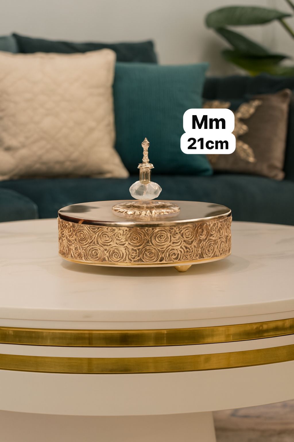 Bonbonnière Mm 21cm النقشة مدموجة