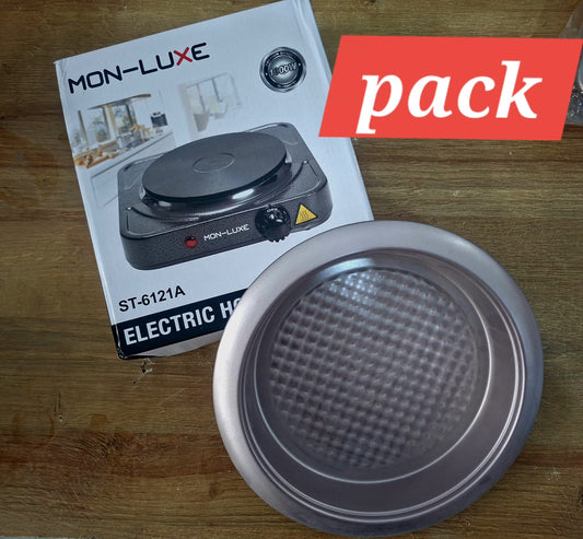Pack Hot Plate Réchaud Electrique à 1 Feu + moule rond