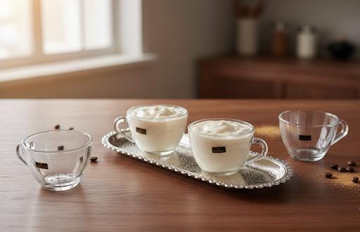 pack plateau + 4 verres a café