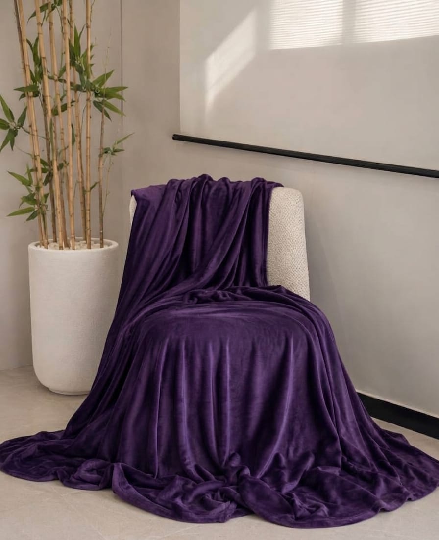 Drap 2 places دفاية violet