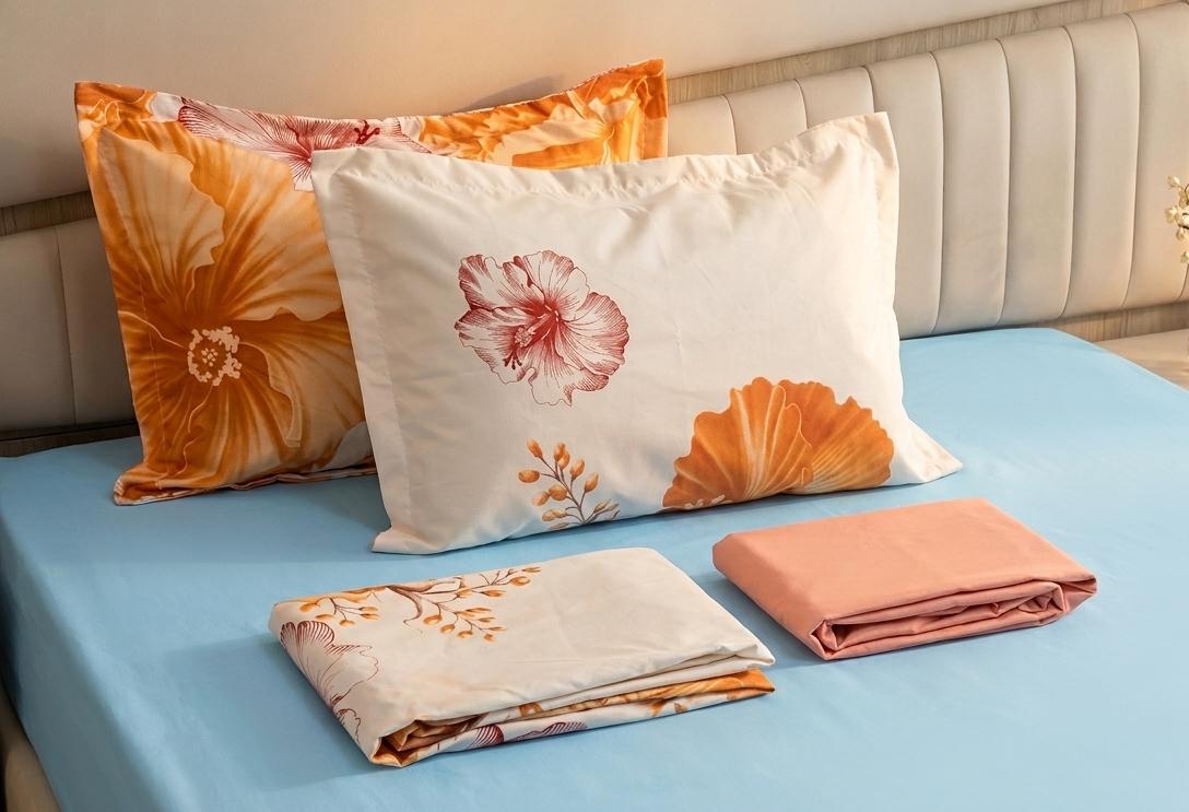 Drap Housse 2 places  ملحفة  غطاء و قشور مخادد  /230*240*55 *75