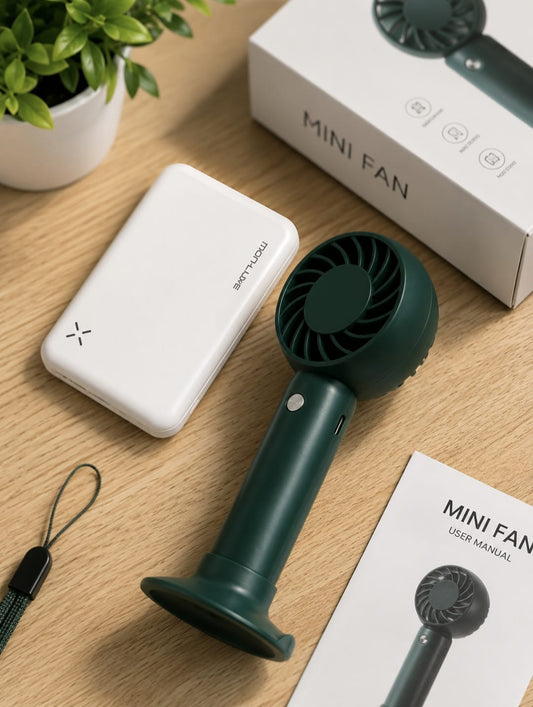 PACK Mini ventilateur+ power bank Mon luxe pm