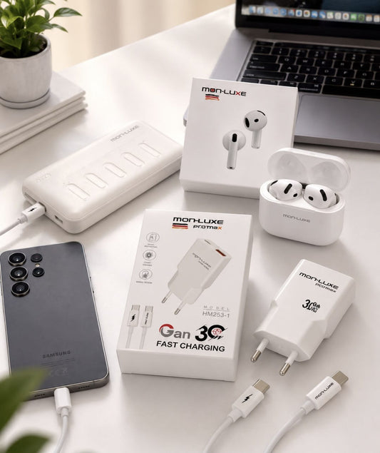 Pack Mon luxe airpods + Chargeur Pro max + Power Bank 10000 MAH