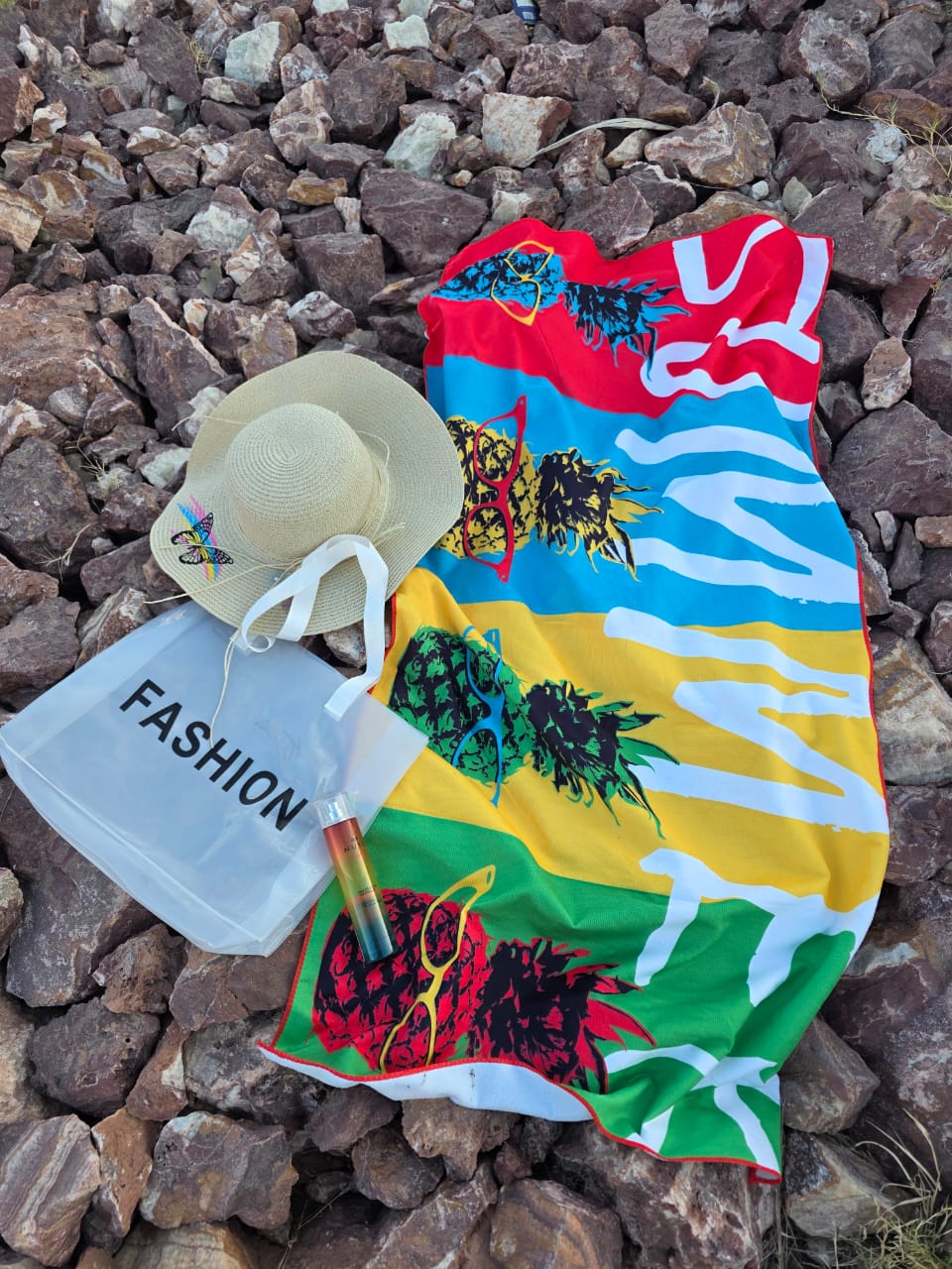 Pack serviette + sac de plage + chapeau