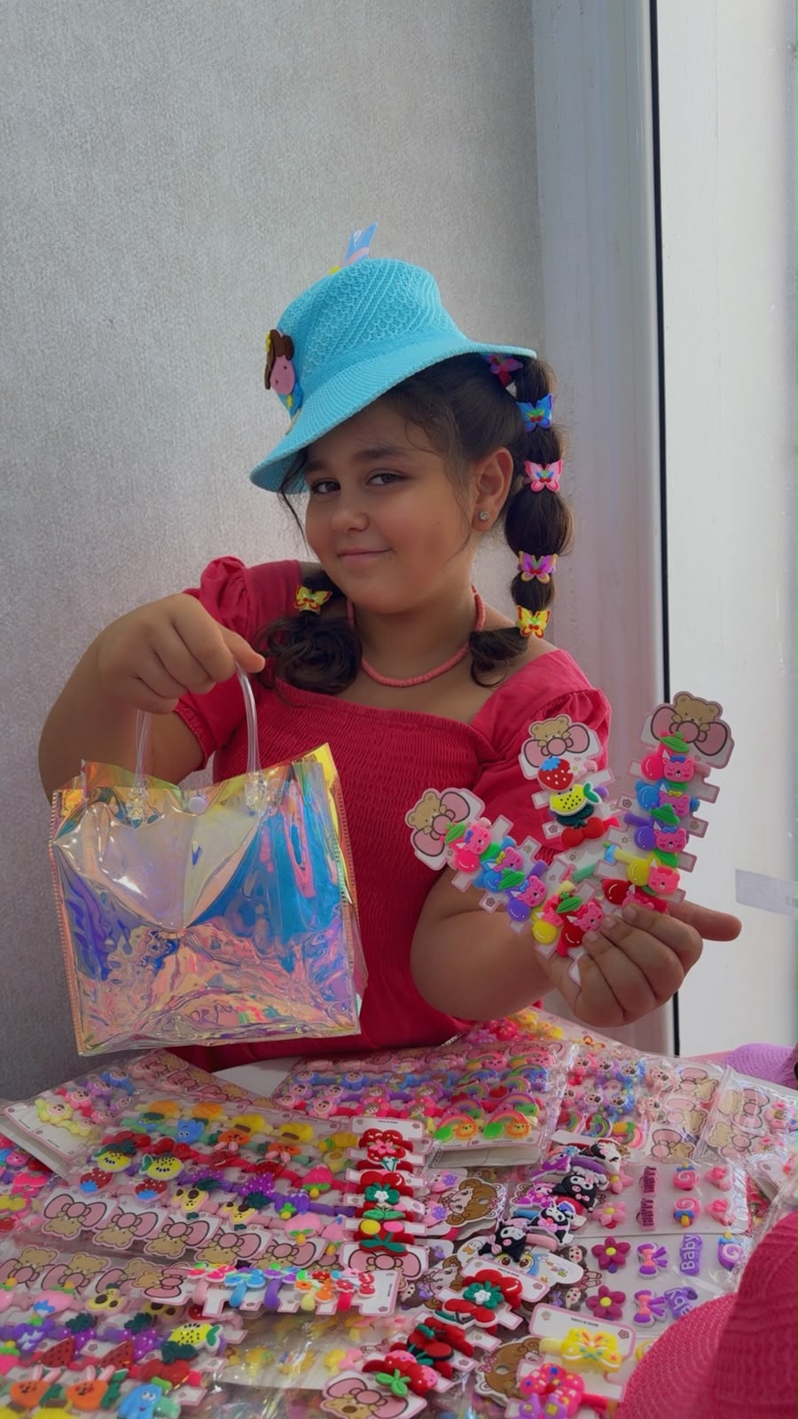 pack chapeau+sac+Accessoire cheveux fille