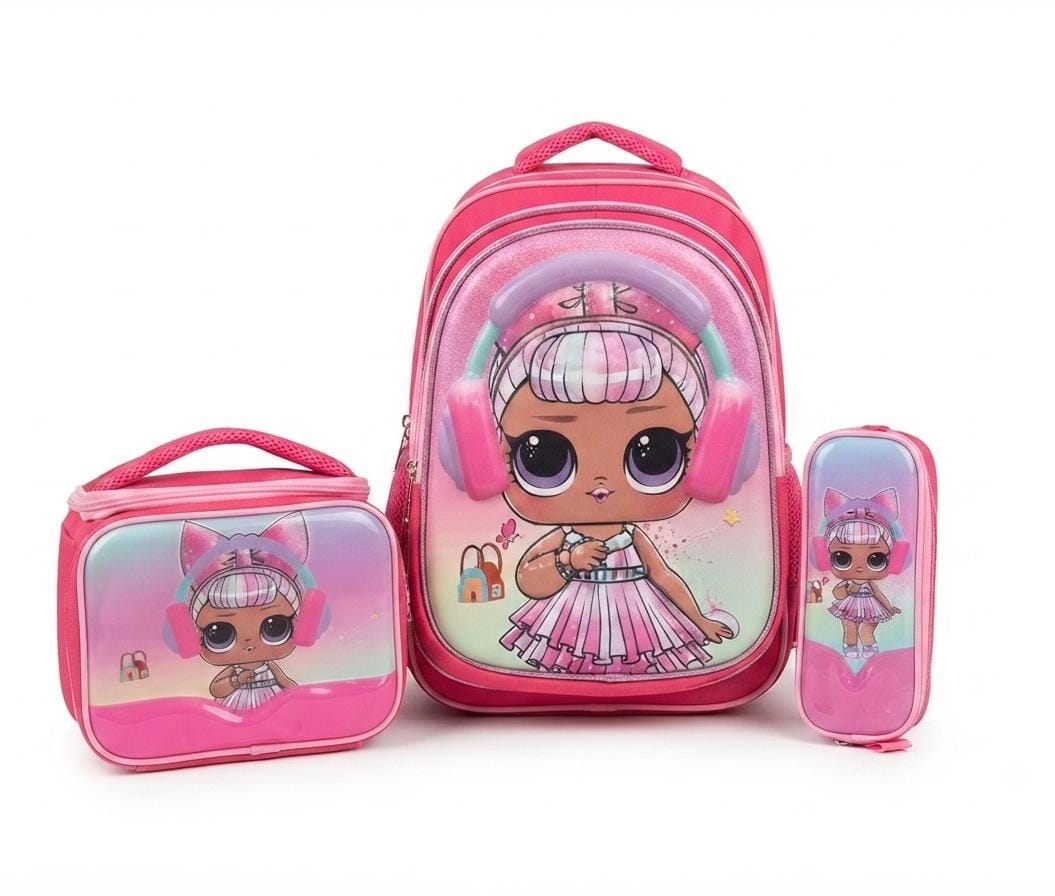 3 pièces Sac à dos bandoulière et trousse
