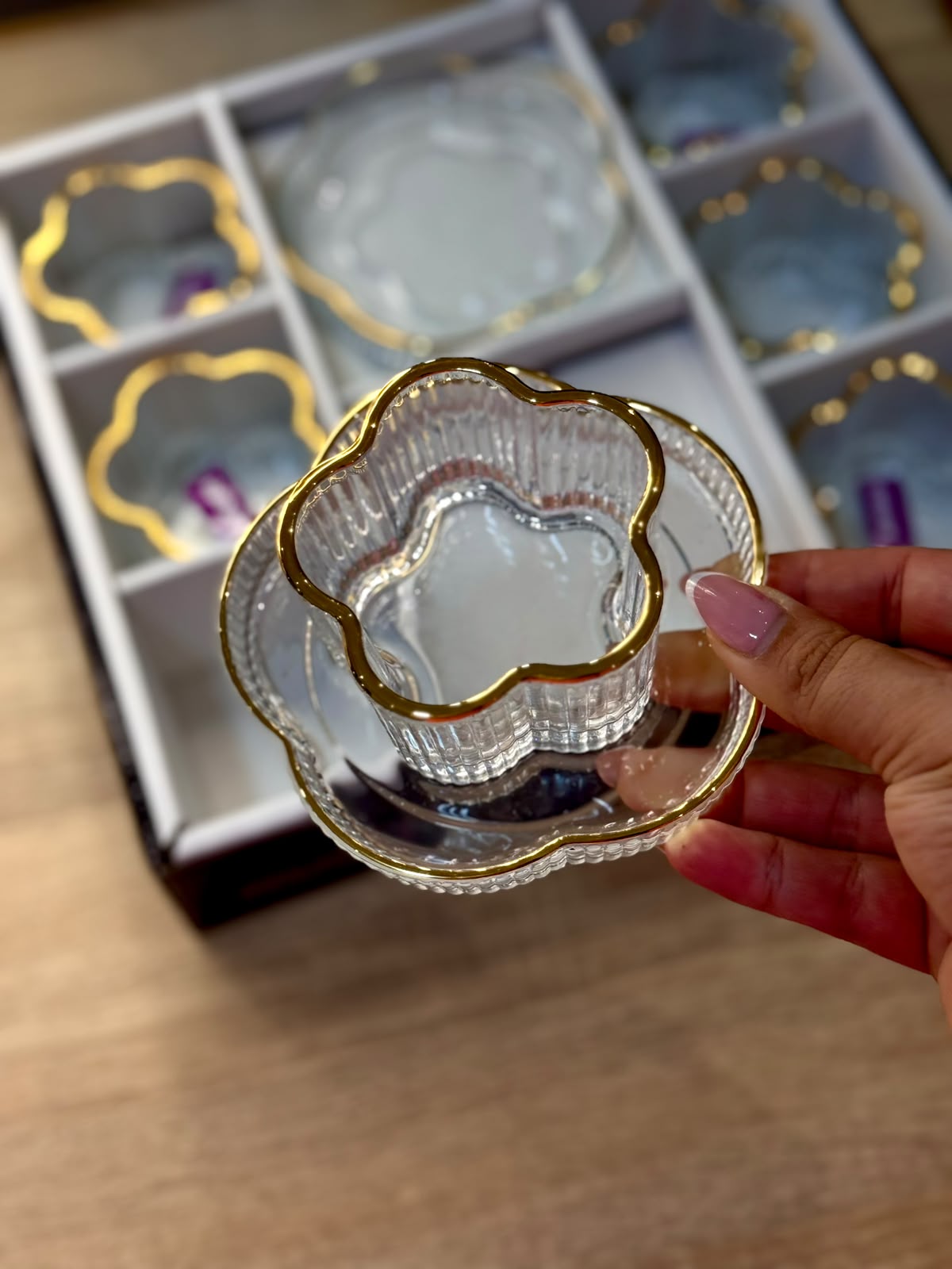 Set de Bols & Assiettes en Verre 12 Pièces