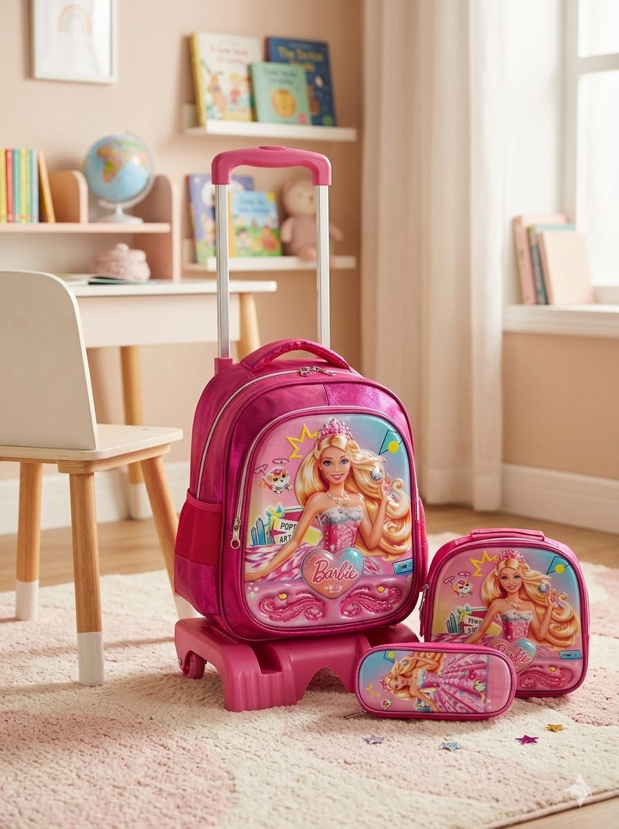 Cartable Avec Support sac Repas et Trousse Pour Fille
