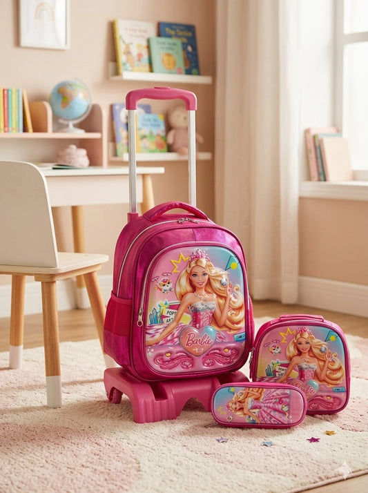 Cartable Avec Support sac Repas et Trousse Pour Fille