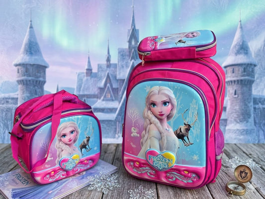 Cartable Avec Support sac Repas et Trousse Pour Fille