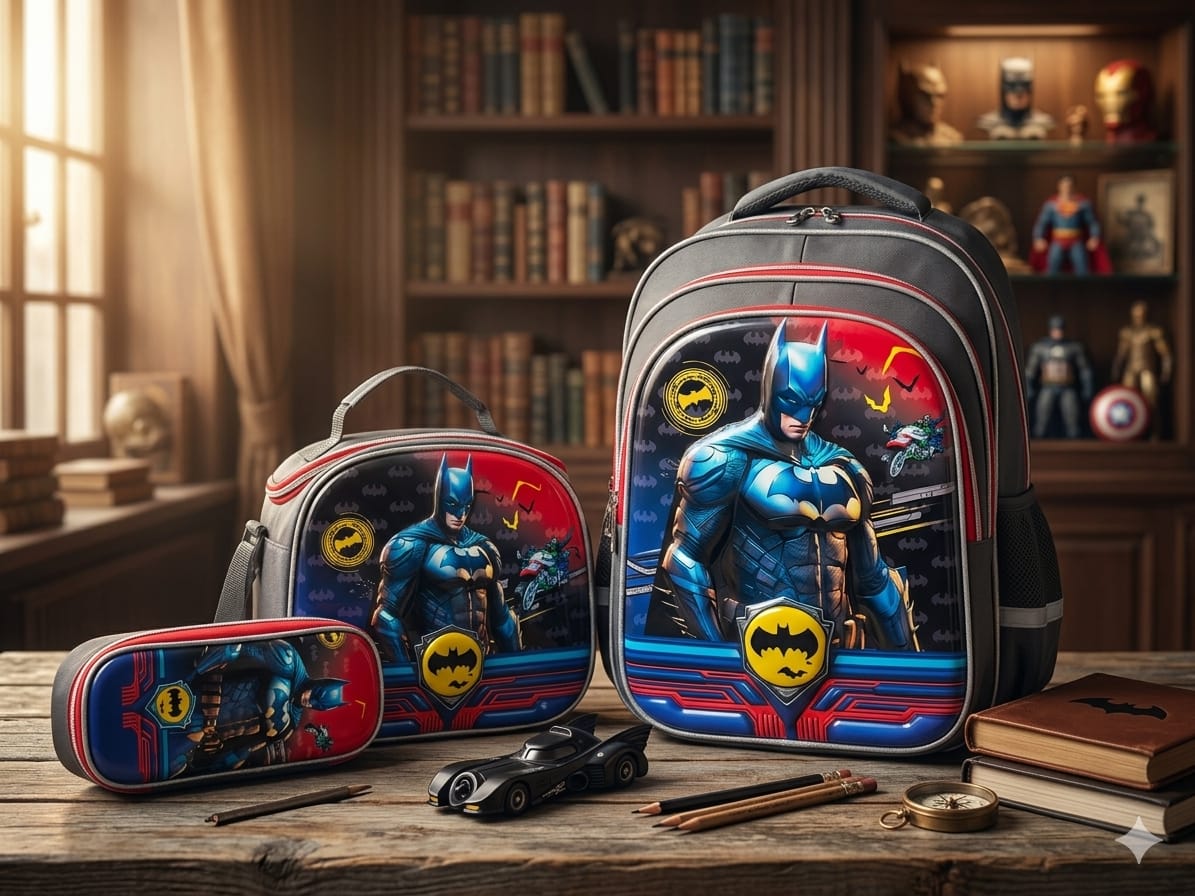 Cartable Avec Support sac Repas et Trousse Pour garçon
