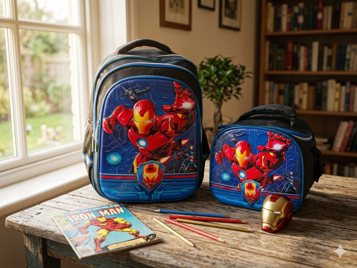Cartable Avec Support sac Repas et Trousse Pour garçon