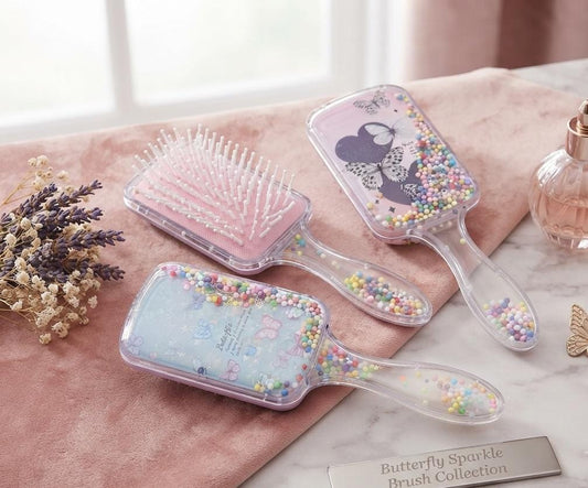 Brosse à cheveux plate à paillettes
