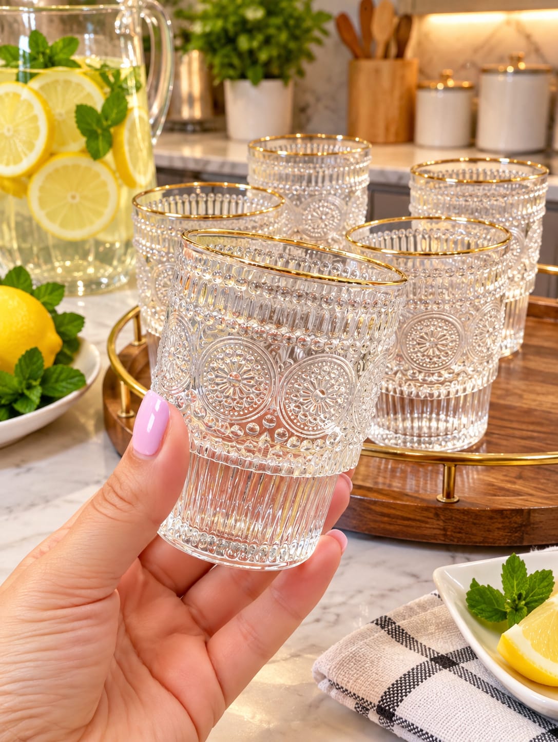 Service à Eau 6 Pièces en Verre