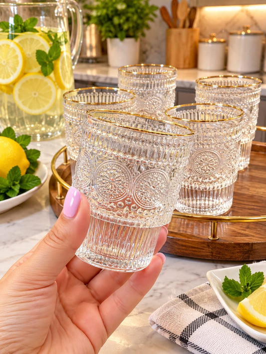 Service à Eau 6 Pièces en Verre