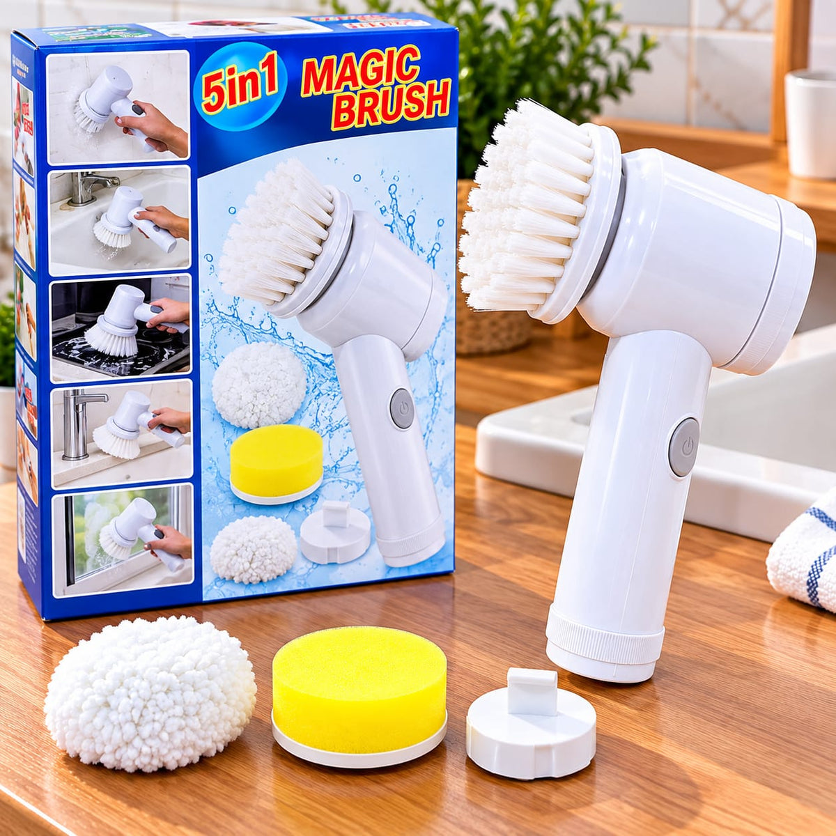 Magic Brush Brosse de Nettoyage Électrique 5en1