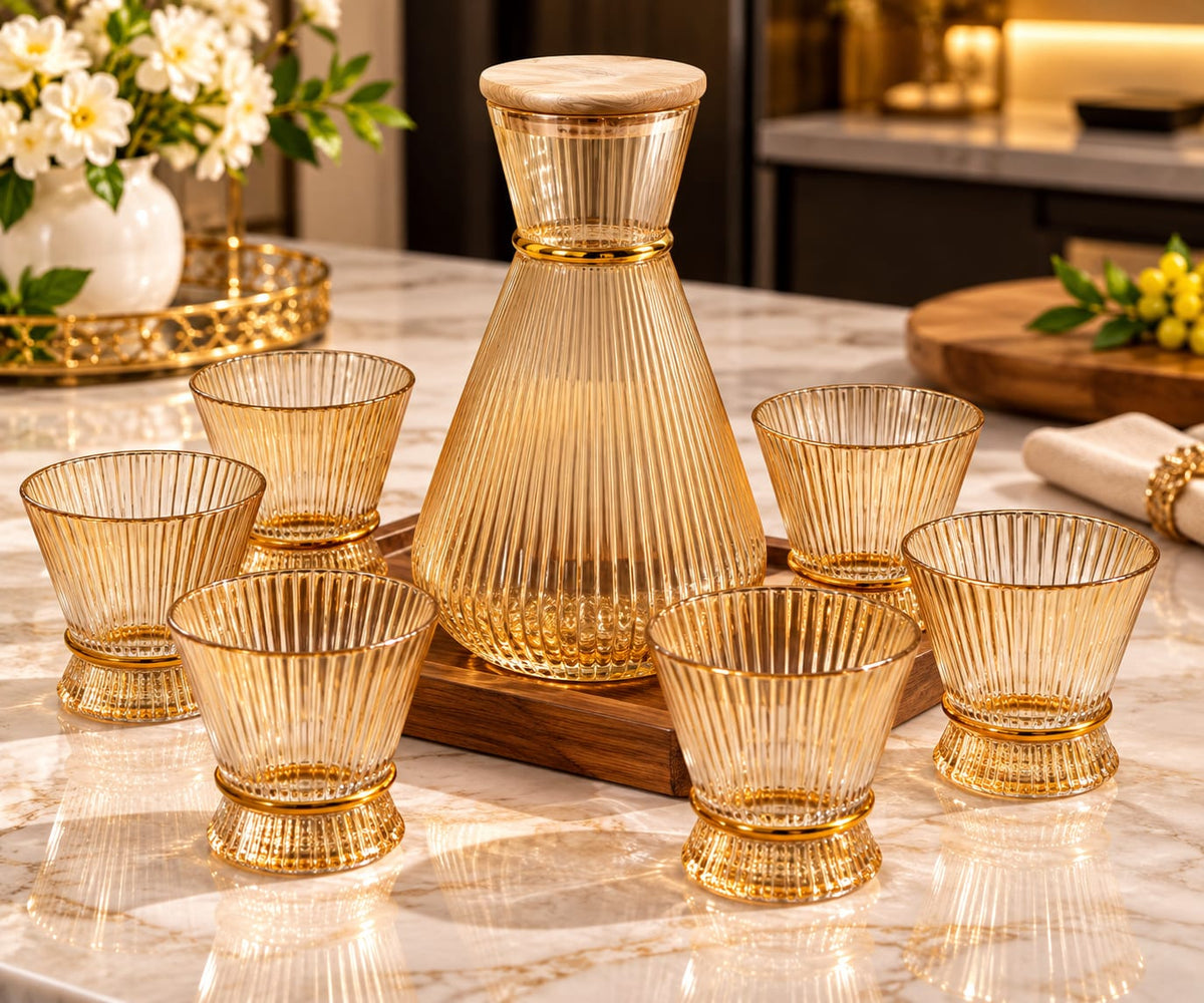 Service à Eau 7 Pièces en Verre