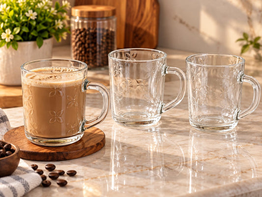 Pack de 3 tasses en verre كيسان