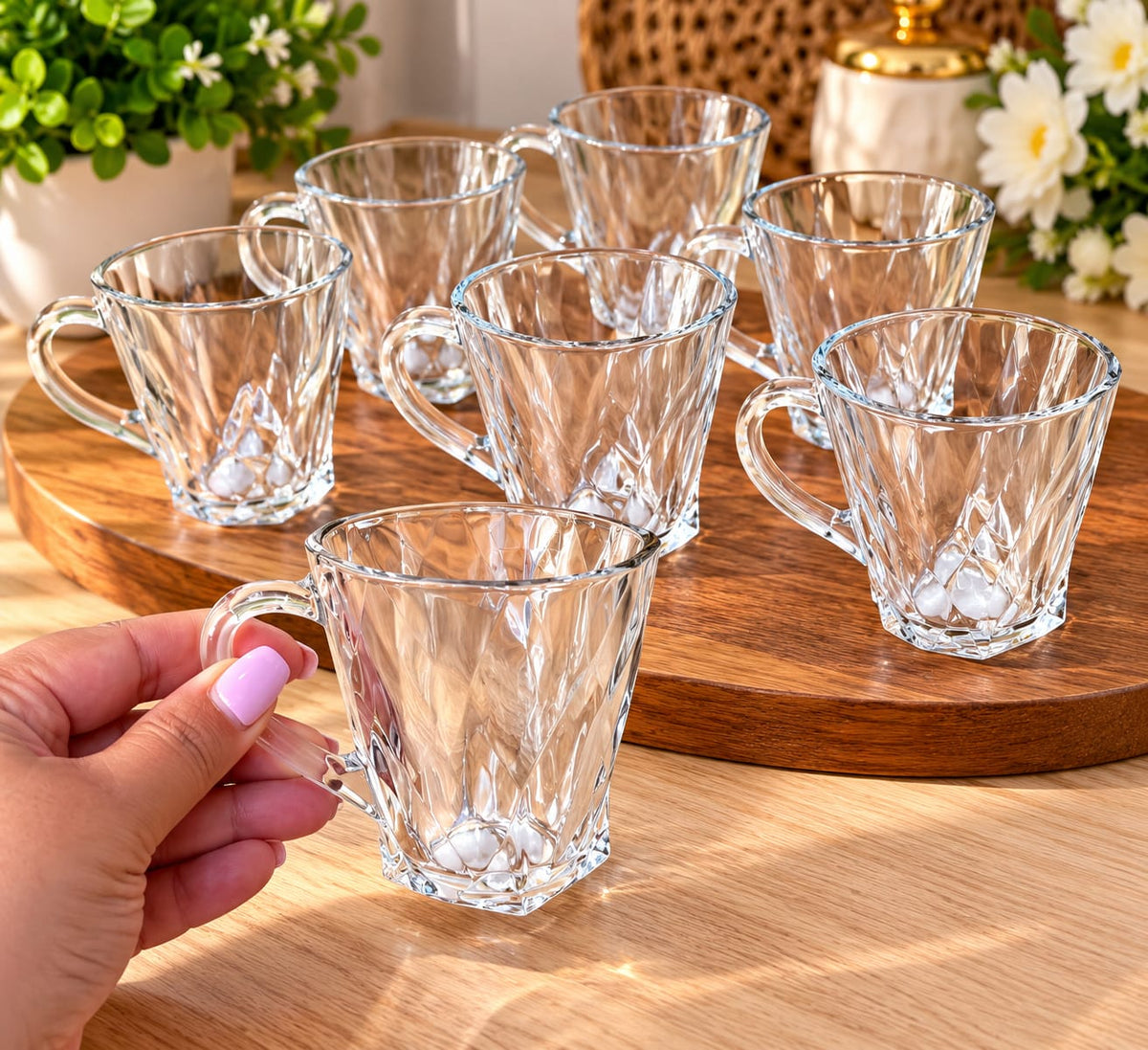 Service à Thé 8 Pièces en Verre