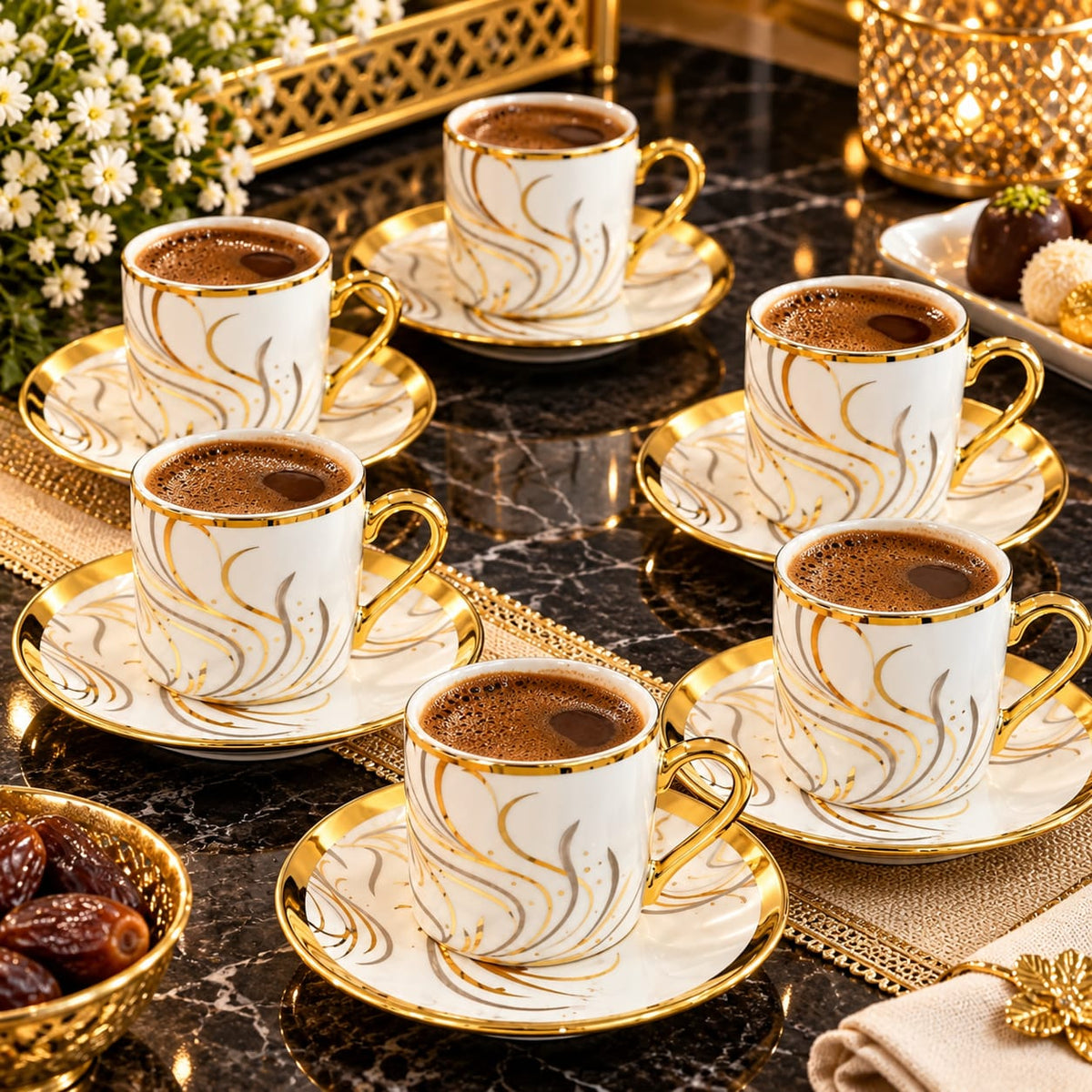 Service à café  زينة مدموجة