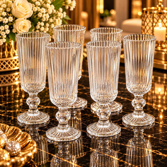 6 coupes en verre