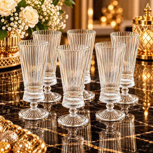 6 coupes en verre