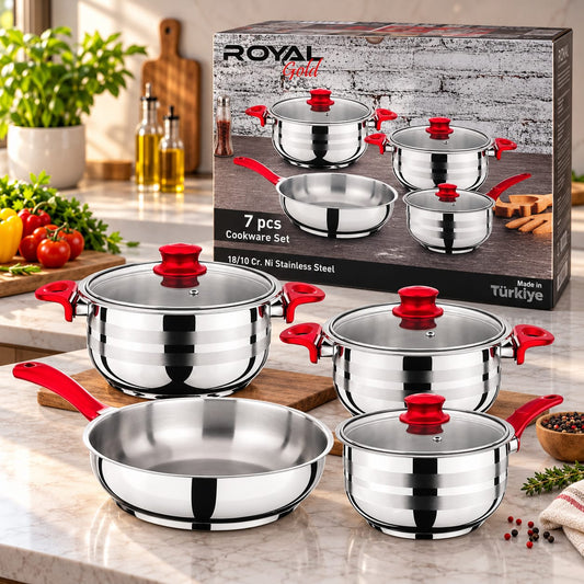 Service 7 pièces en inox Royal golden