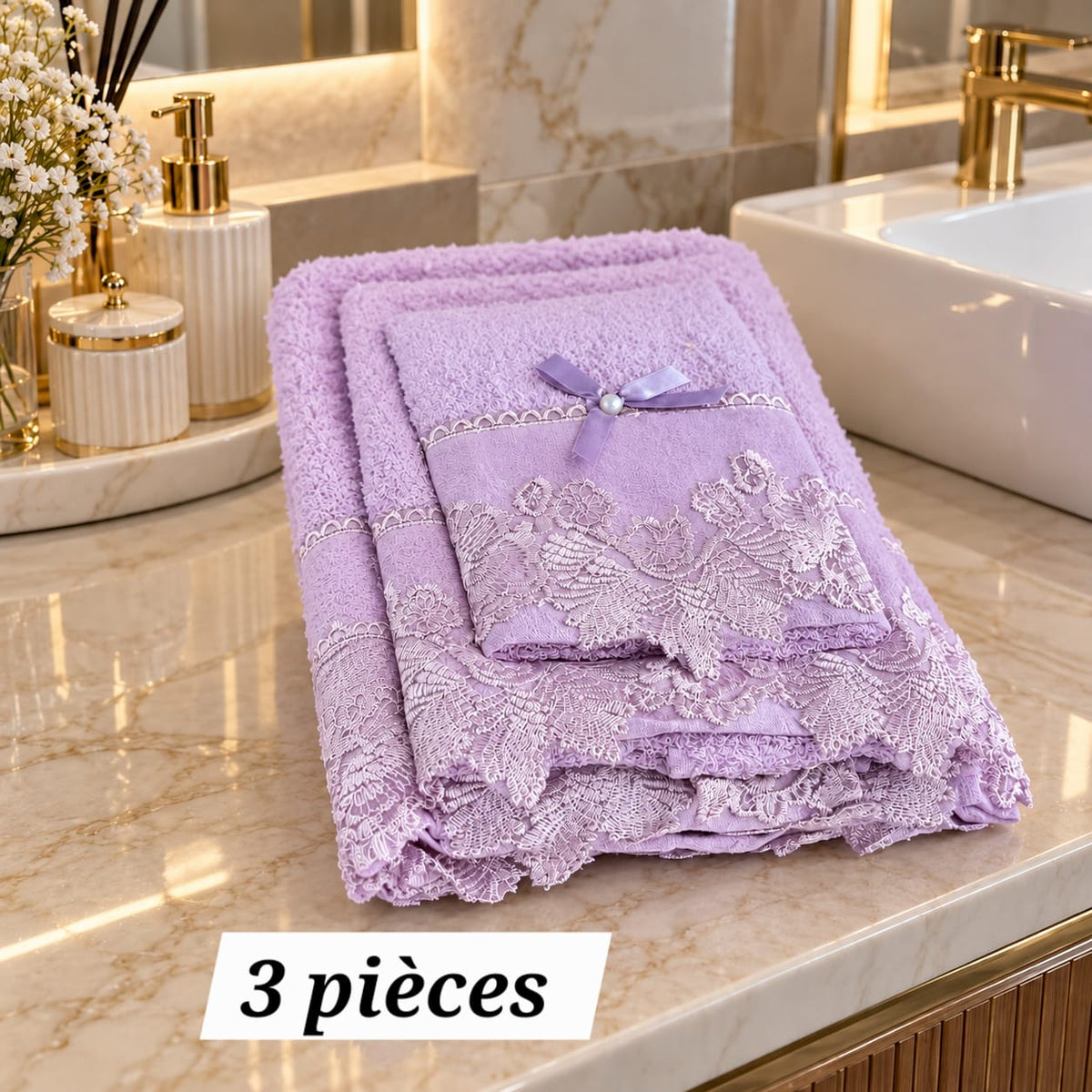 Lot de 3 Serviettes