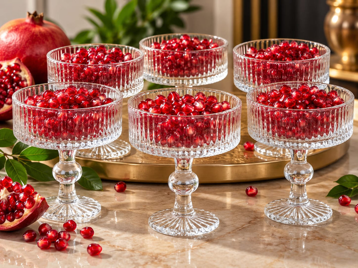 6 coupes en verre