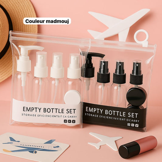 Ensemble de flacons cosmétiques vides قوارير مستحضرات التجميل فارغة