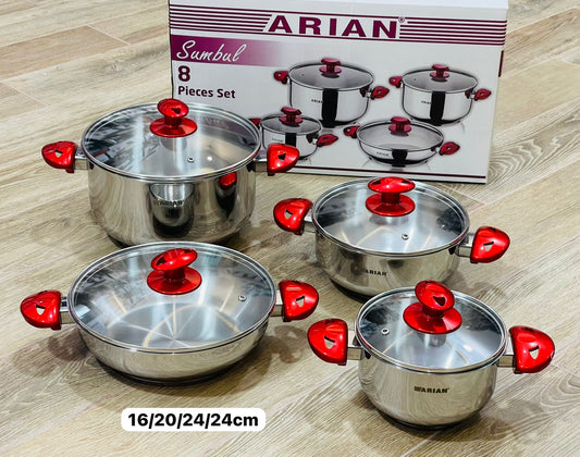 Service inox 8 pieces ARIAN