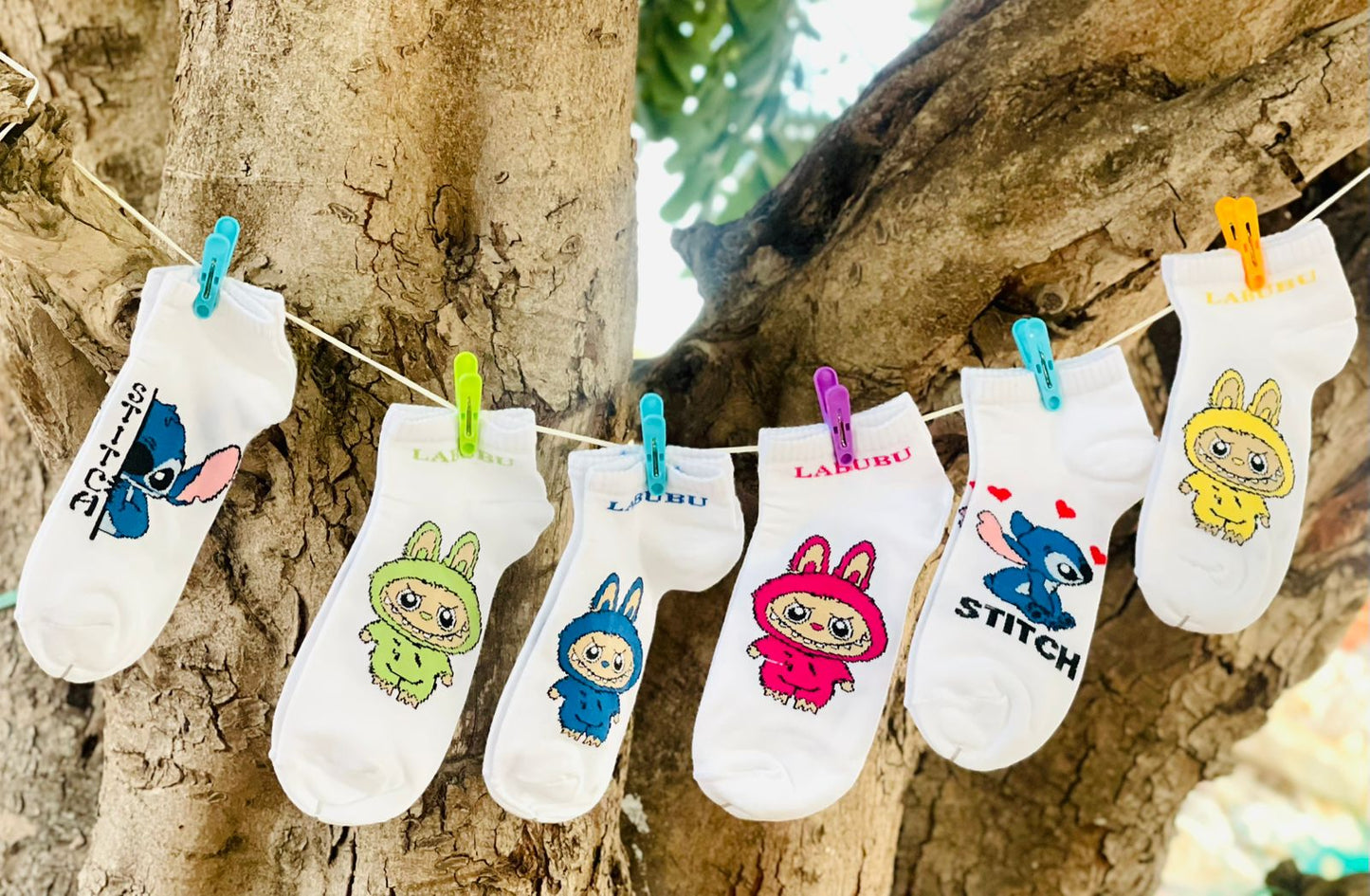 Chaussette 6 pièces مدموجين