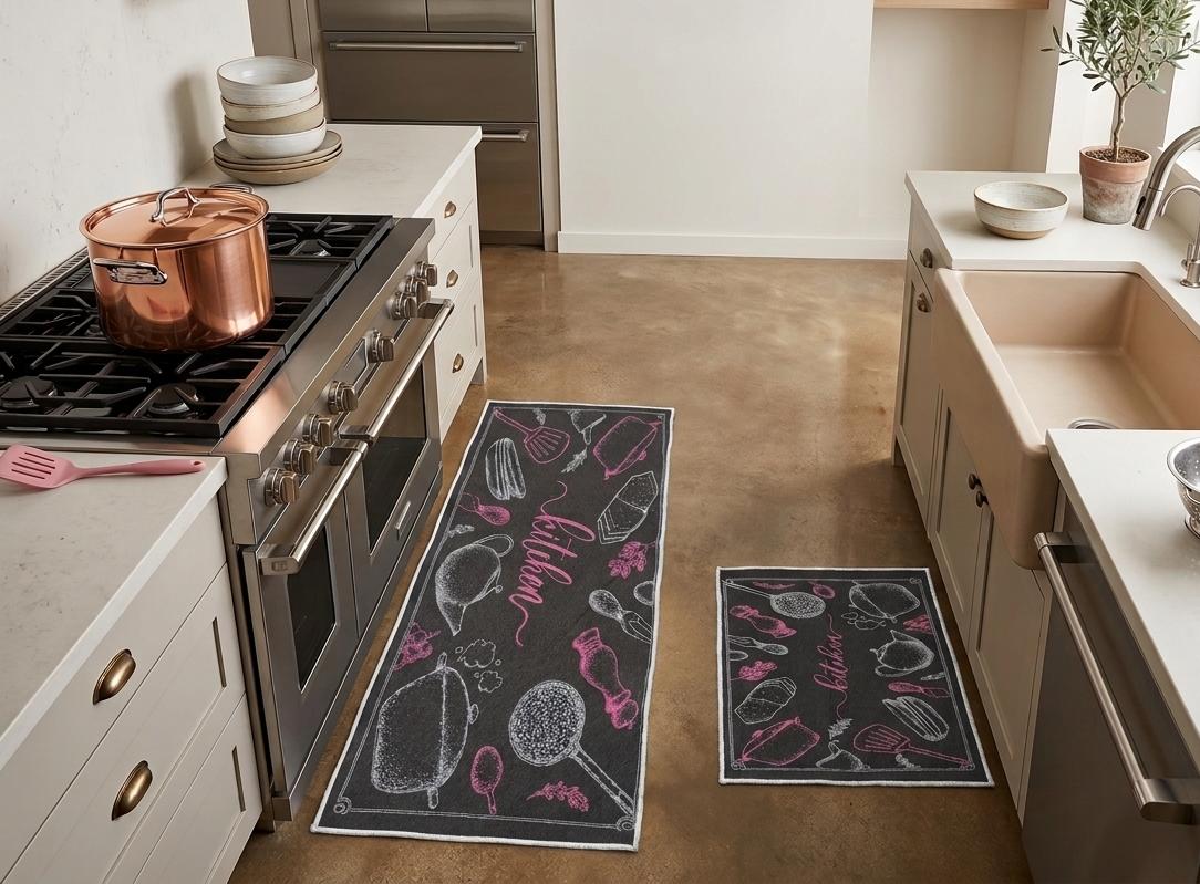 2 pièces tapis cuisine